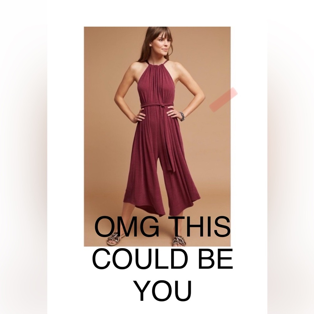 POSTPARTUM JUMPSUIT BREASTFEEDING FRIENDLY ANTHROPOLOGIE MEDIUM